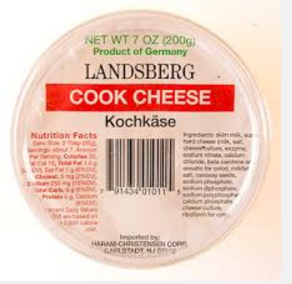 LANDSBERG Landsberg German Kochkaese (Cooking Cheese) 7 oz. - Case of 12